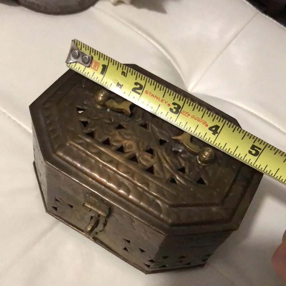 Vintage Brass Cricket Box-5x3.5x3